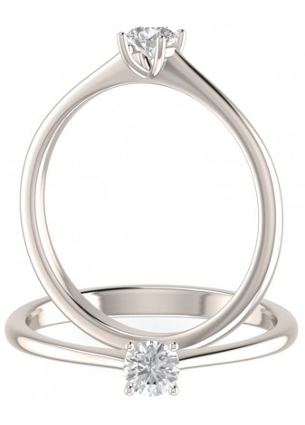 Solitario de platino con un diamante LAB de 0,50cts