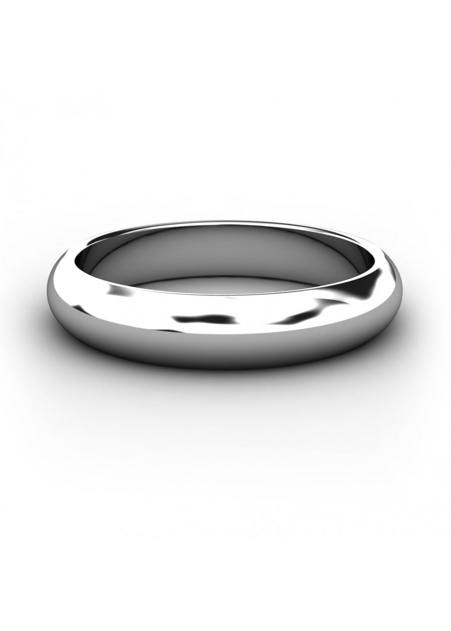 Alianza de platino 950 de 4mm