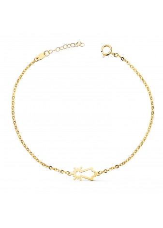 Pulsera de oro amarillo con Virgen del Pilar