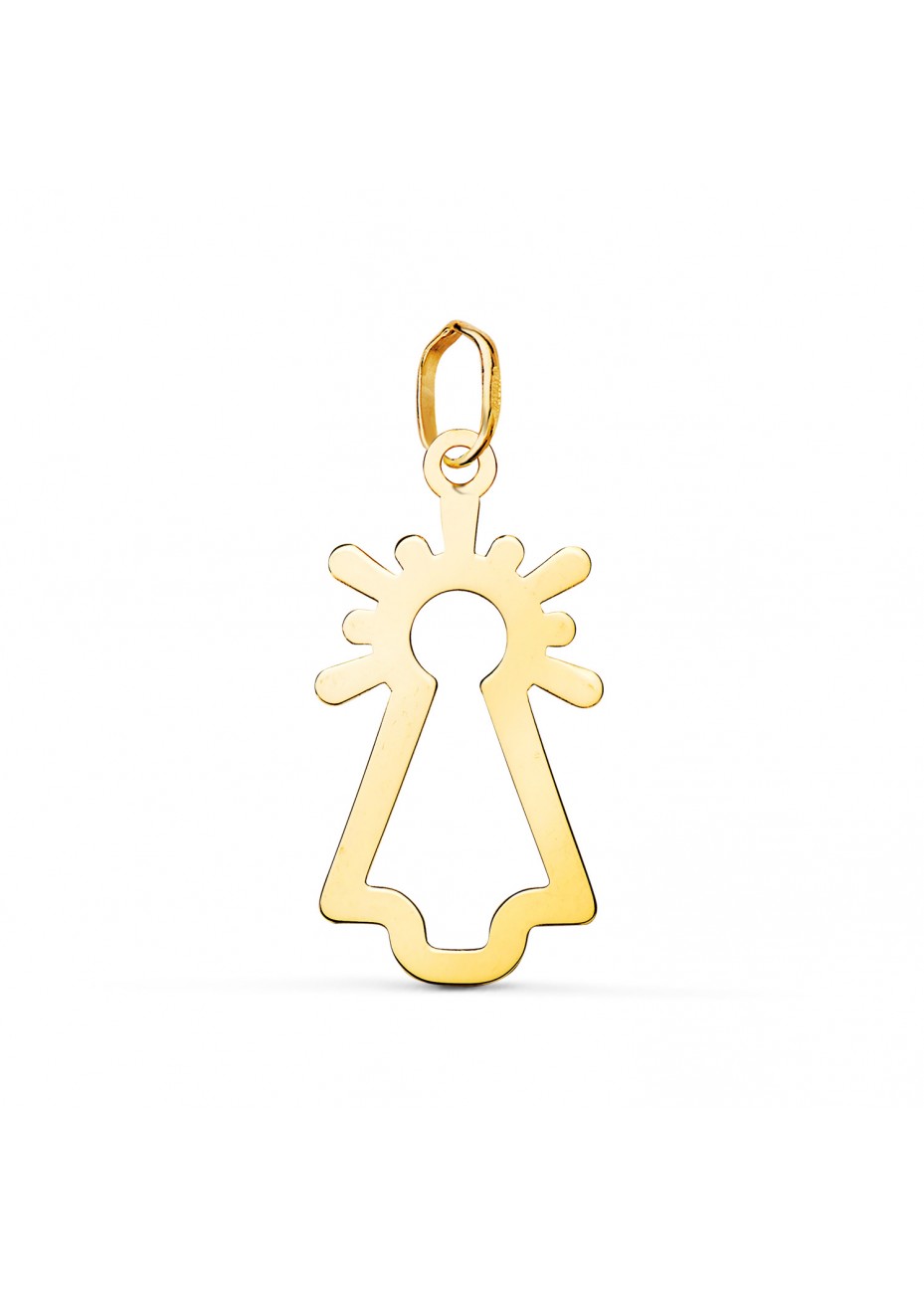 Silueta Virgen del Pilar en oro amarillo