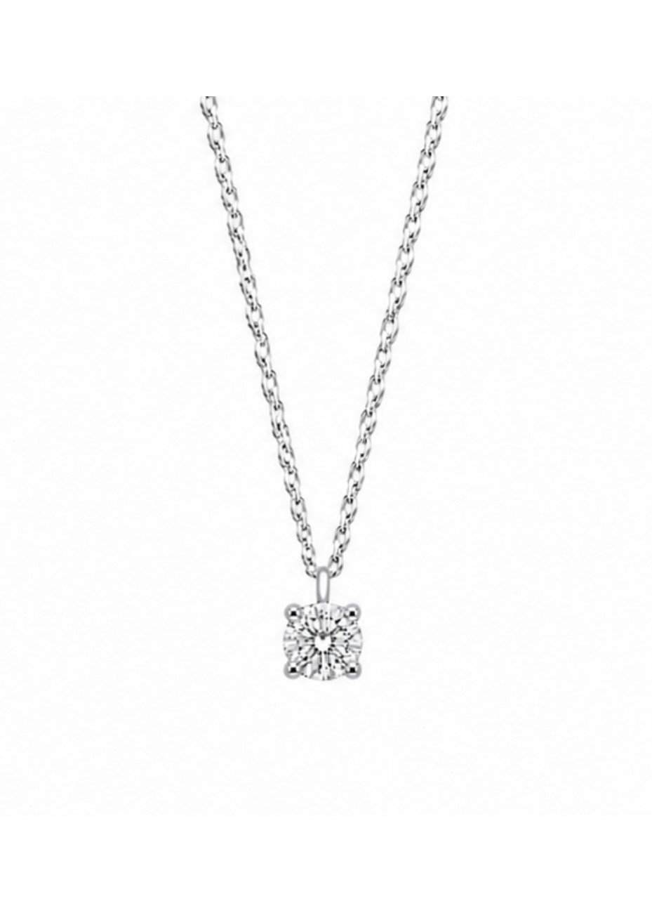 Colgante oro blanco y diamante de 0,12ct