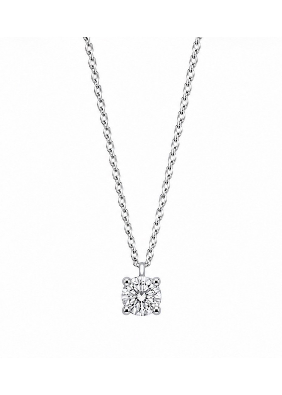 Colgante de oro blanco con diamante de 0,17cts.