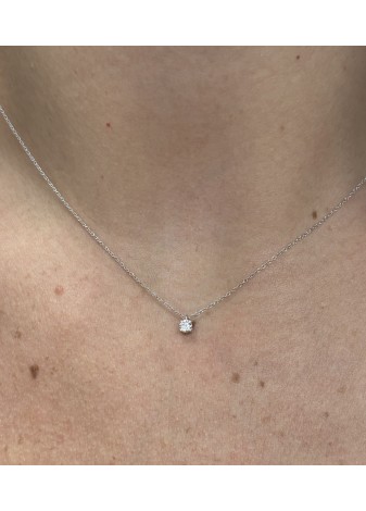 Colgante oro blanco y diamante de 0,12ct