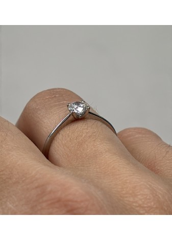 Solitario de platino con diamante 0,45 cts. D-Flawless, Puro