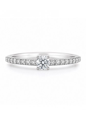 Anillo de oro blanco y...