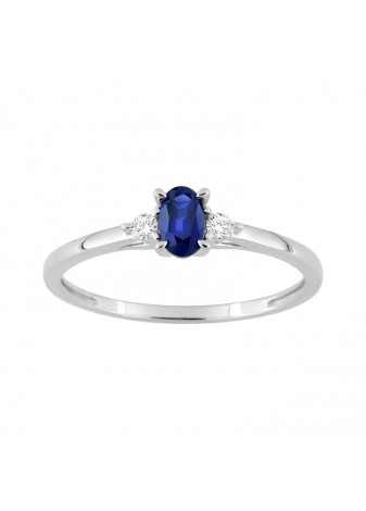 Anillo de oro blanco con...