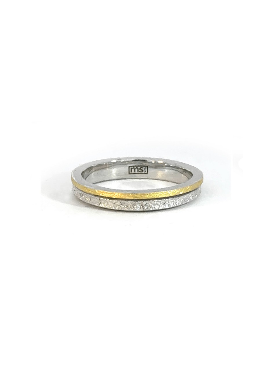 Alianza plata y oro amarillo