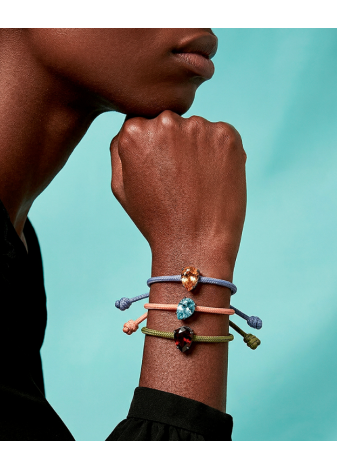 Pulsera de plata y circonita aguamarina talla pera