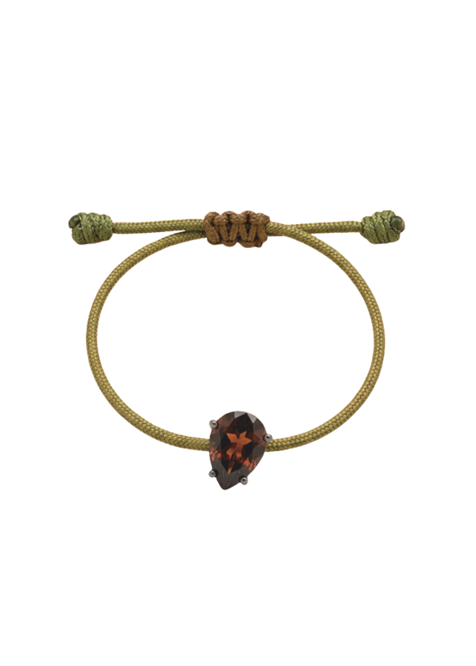 copy of Pulsera de plata y circonita aguamarina talla pera
