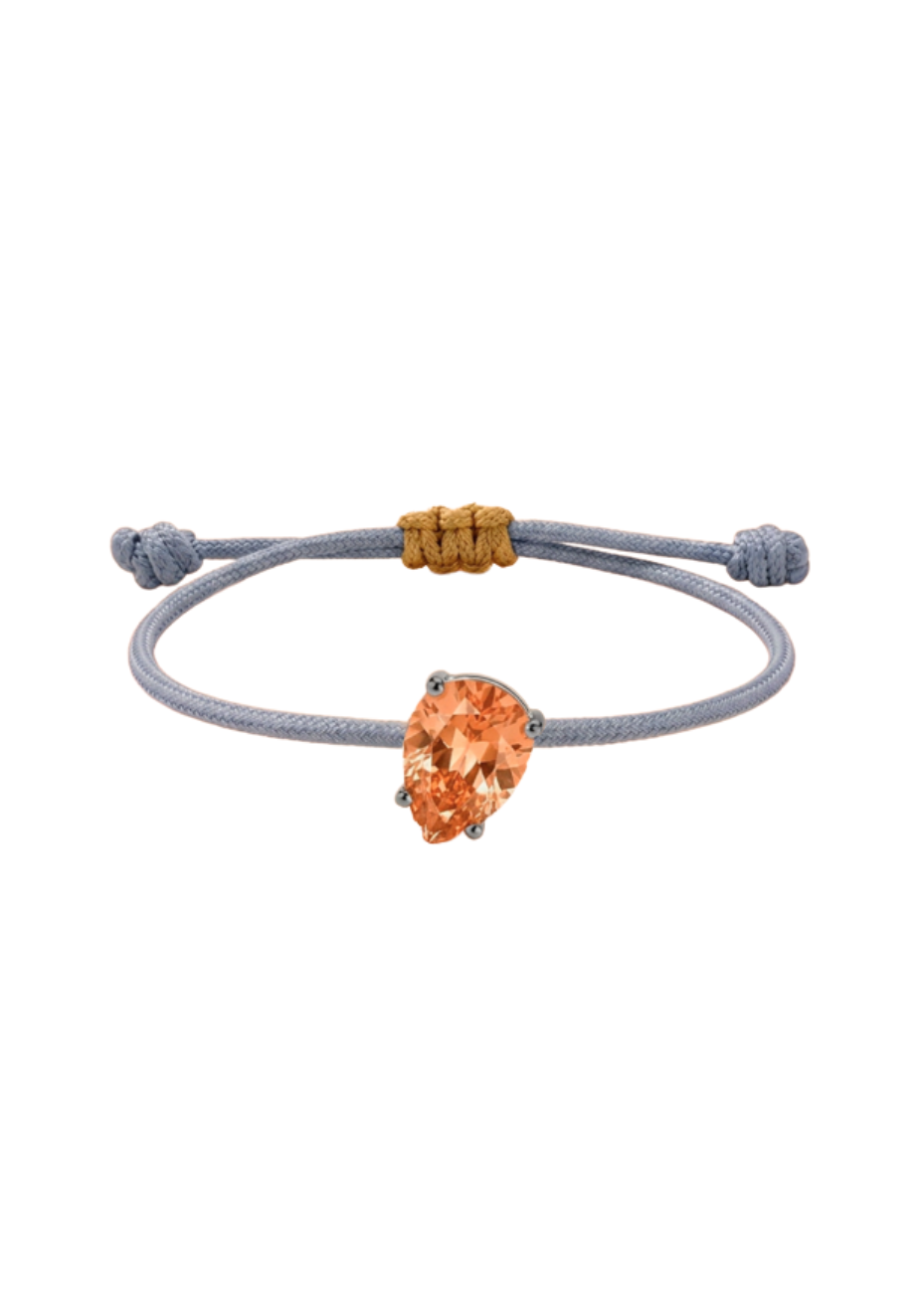 copy of Pulsera de plata y circonita aguamarina talla pera