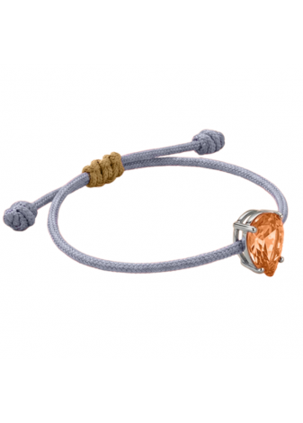 copy of Pulsera de plata y circonita aguamarina talla pera