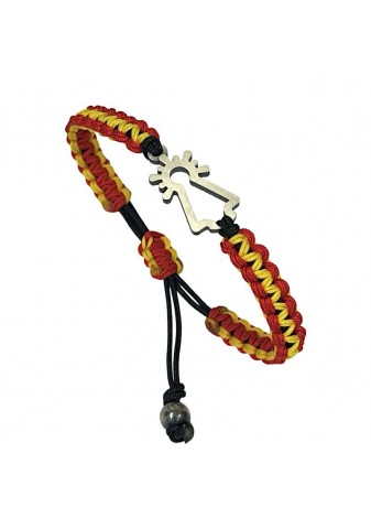Pulsera Virgen plata nylon...