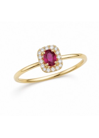 Anillo de oro amarillo con...