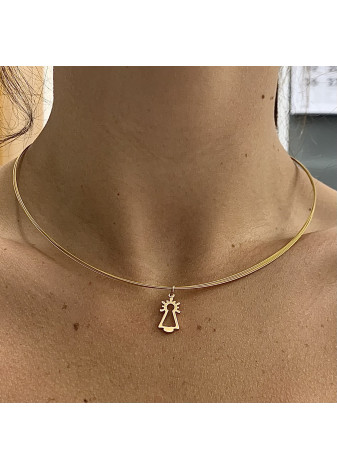 Colgante Virgen oro amarillo