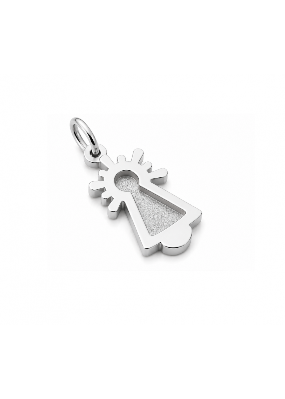 Colgante Virgen del Pilar oro blanco