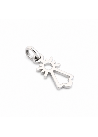 Colgante Virgen del Pilar oro blanco 18k