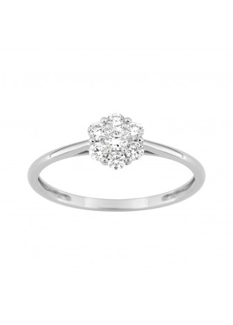 Anillo oro blanco y...