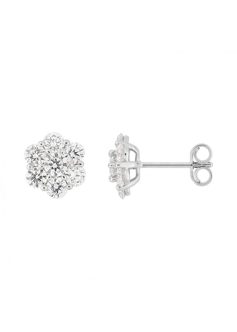Pendientes de oro blanco y diamantes 1,05ct