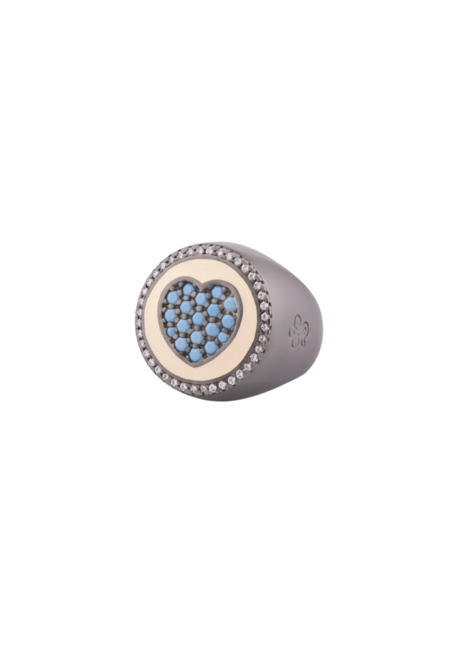 Anillo AZHAR esmalte y Cz