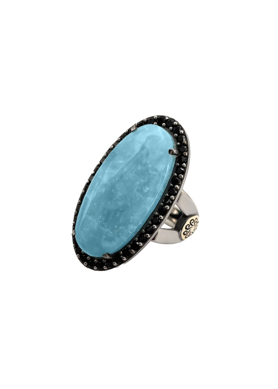 Anillo BOHEMME CIELO oro, plata y semipreciosas