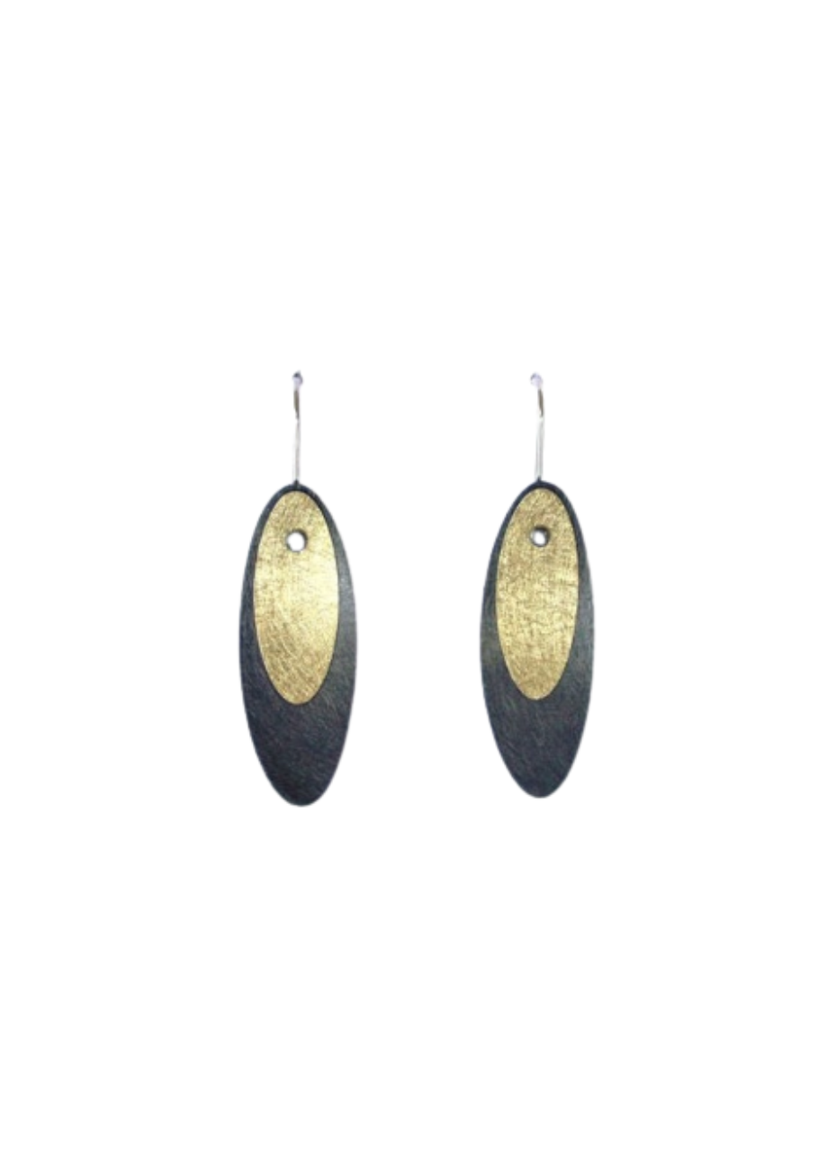 Pendientes plata y oro