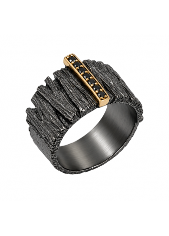 Anillo plata, oro y...