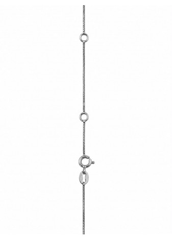 Colgante de oro blanco y diamante LAB de 0,325 cts