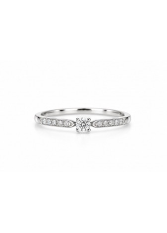 Anillo de oro blanco con...