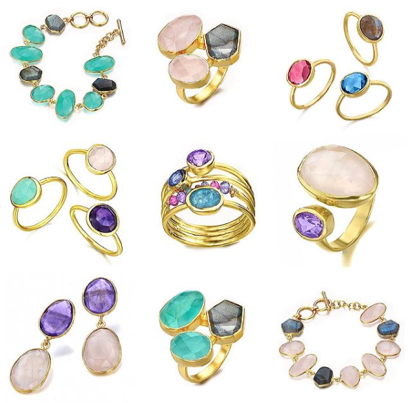 JEWELRY WITH SEMI-PRECIOUS STONES
